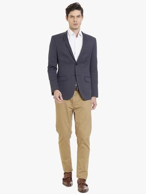 navy blue polyester formal blazer - 15240460 - Standard Image - 4