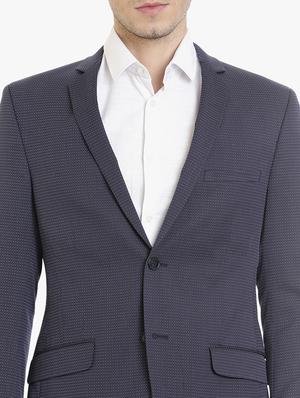 navy blue polyester formal blazer - 15240460 - Standard Image - 5