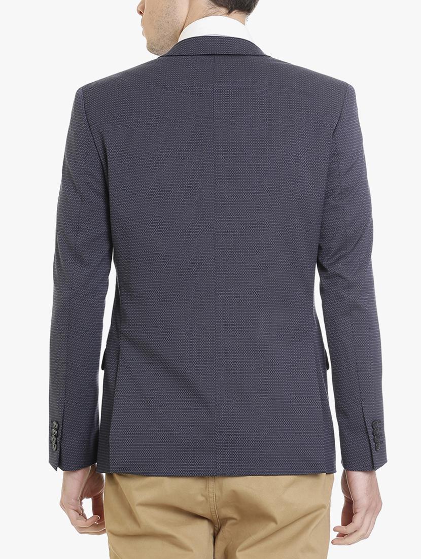 navy blue polyester formal blazer - 15240460 - Zoom Image - 3
