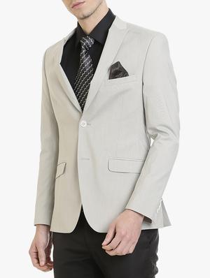 grey polyester casual blazer - 15240461 - Standard Image - 2