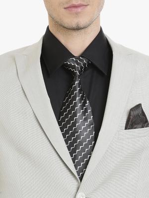 grey polyester casual blazer - 15240461 - Standard Image - 5