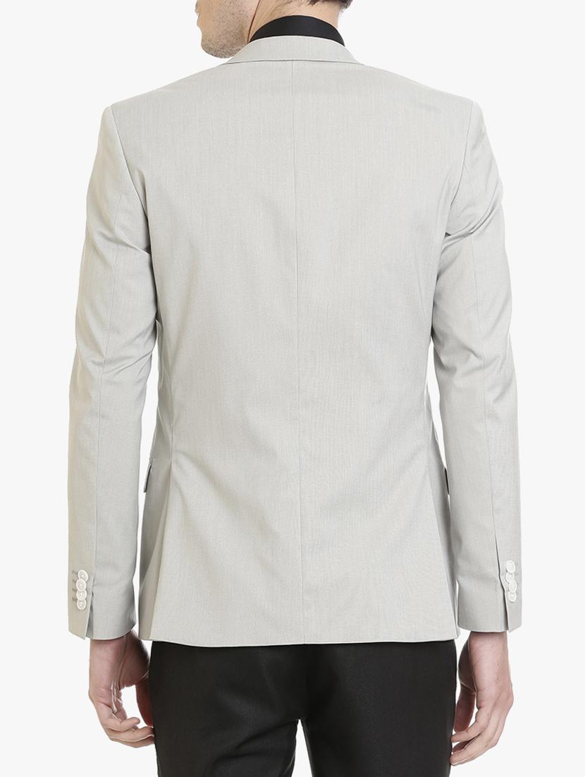 grey polyester casual blazer - 15240461 - Zoom Image - 3