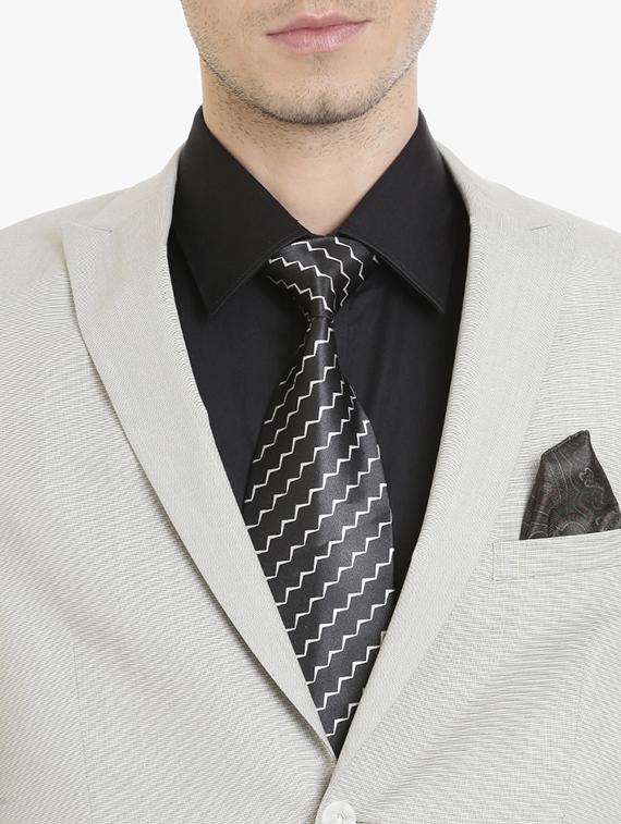 grey polyester casual blazer - 15240461 - Zoom Image - 5