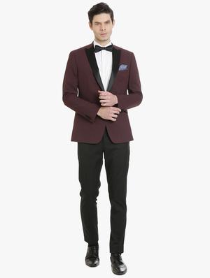 red solid tuxedo blazer - 15240463 - Standard Image - 4