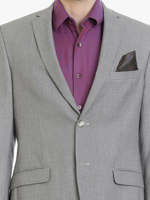grey cotton casual blazer - 15240465 - Standard Image - 5