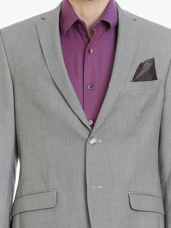 grey cotton casual blazer - 15240465 - Zoom Image - 5