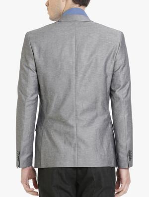grey cotton casual blazer - 15240472 - Standard Image - 3