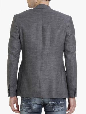 grey linen casual blazer - 15240479 - Standard Image - 3