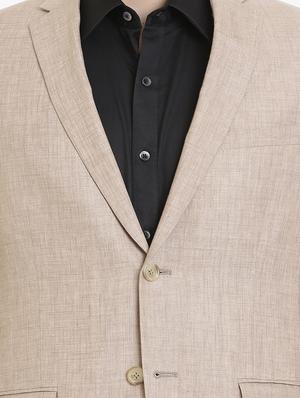 brown linen formal blazer - 15240481 - Standard Image - 5