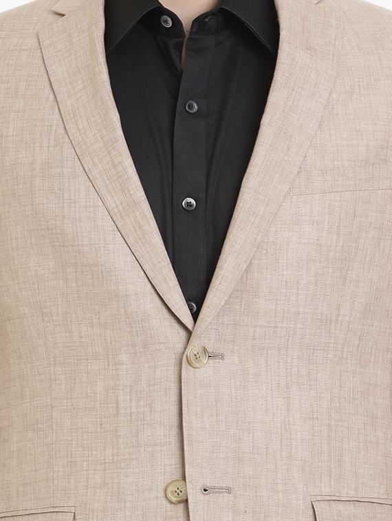brown linen formal blazer - 15240481 - Zoom Image - 5
