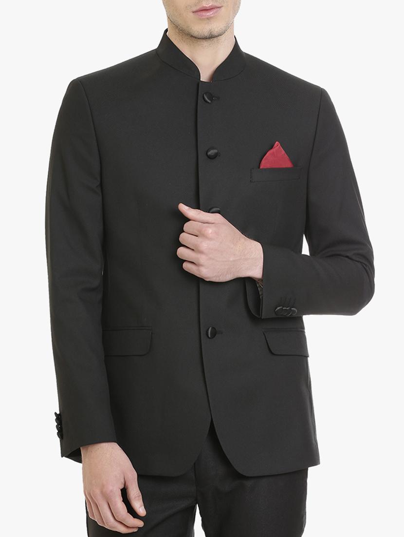 black polyester casual blazer - 15240482 - Zoom Image - 1