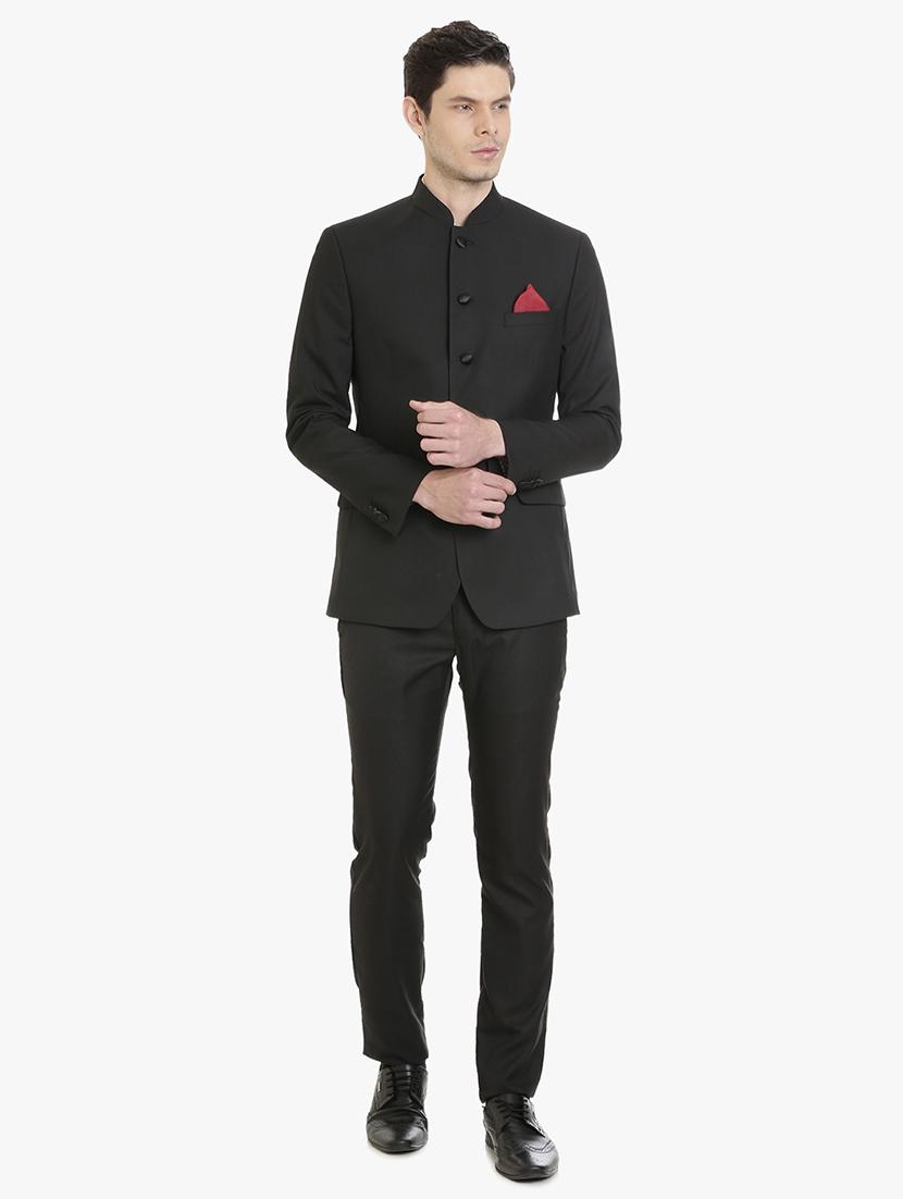 black polyester casual blazer - 15240482 - Zoom Image - 4