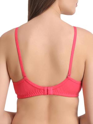contrast bow patch solid bra - 15240488 - Standard Image - 2