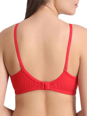 contrast bow patch solid bra - 15240583 -  Standard Image - 1