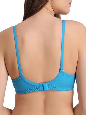 contrast bow patch solid bra - 15240734 - Standard Image - 2