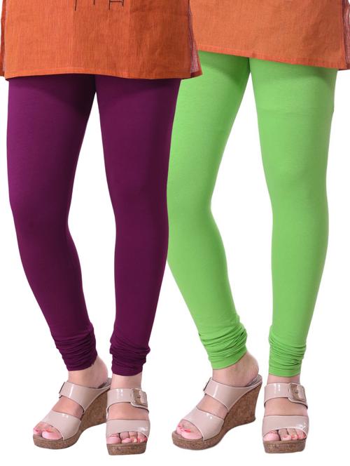 set of 2 multicolored cotton legging - 15240749 - Standard Image - 1