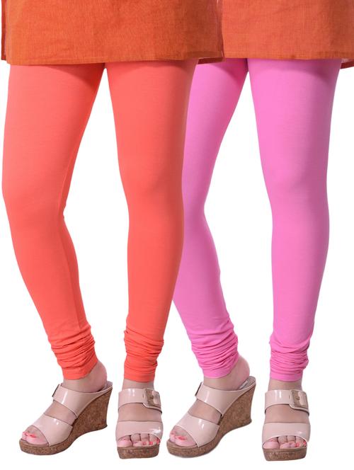 set of 2 multicolored cotton legging - 15240759 - Standard Image - 1