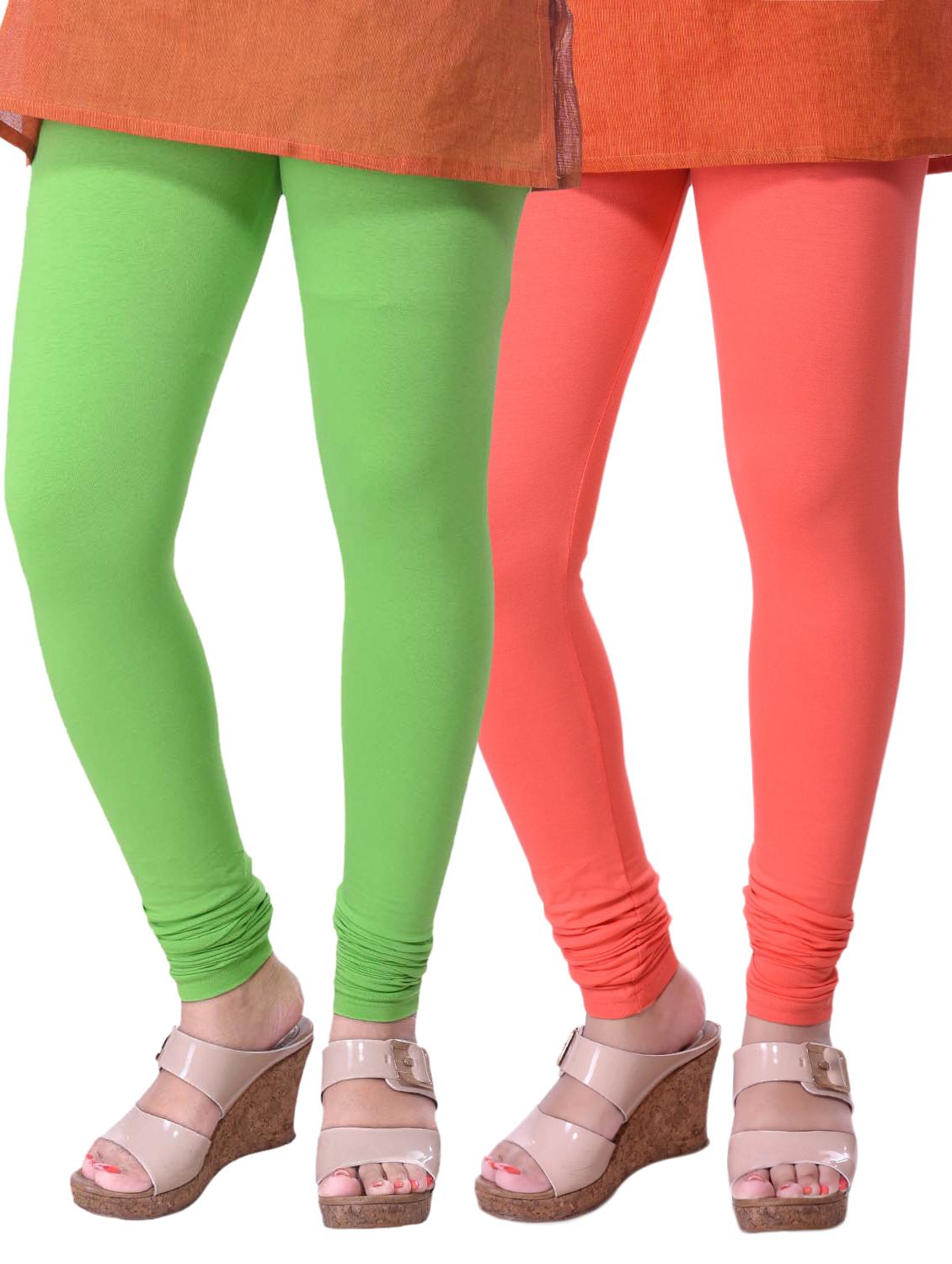 set of 2 multicolored cotton legging - 15240763 - Zoom Image - 1
