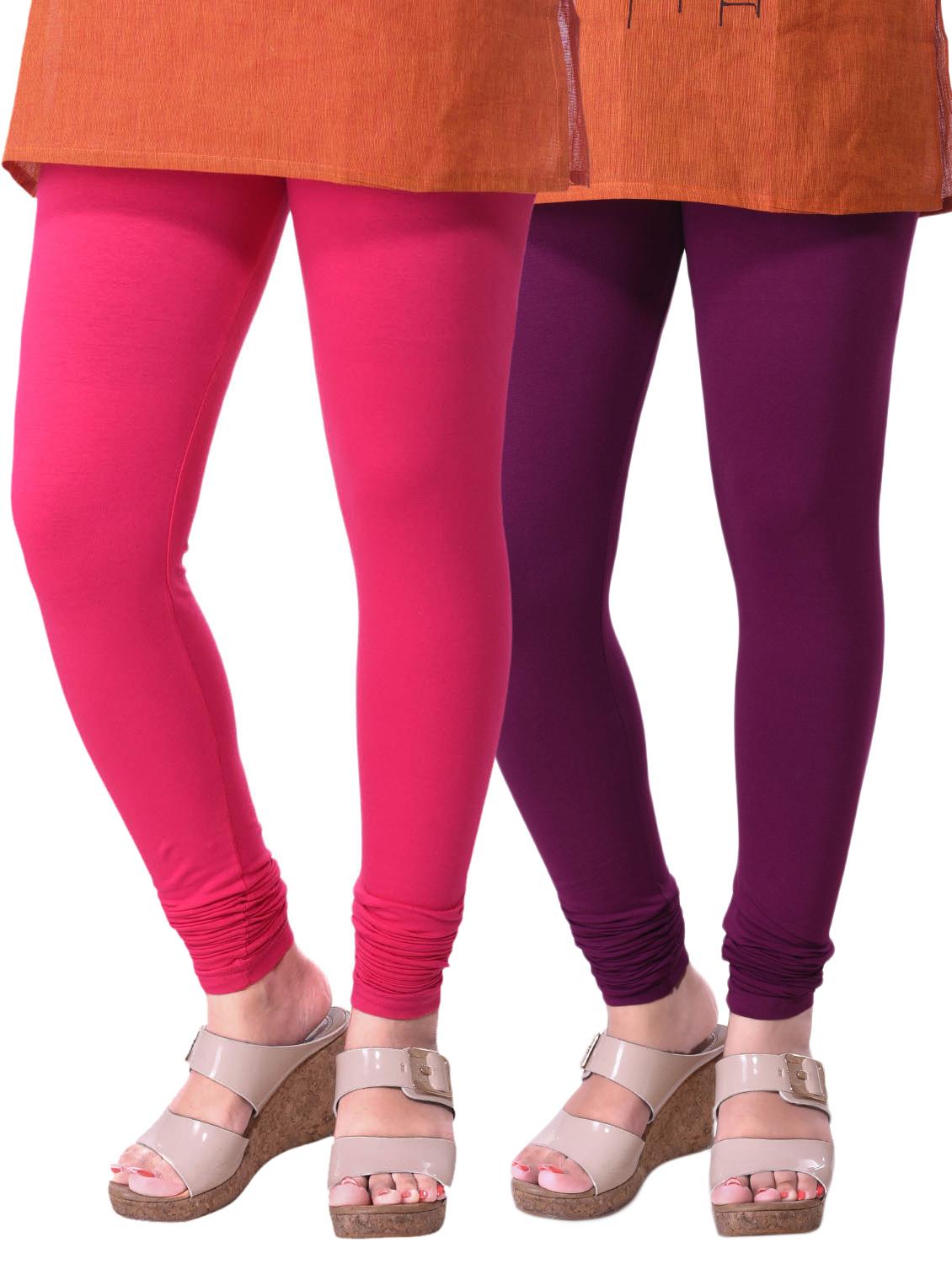 set of 2 multicolored cotton legging - 15240767 - Zoom Image - 1
