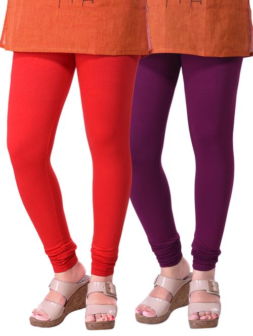 set of 2 multicolored cotton legging - 15240781 - Standard Image - 1