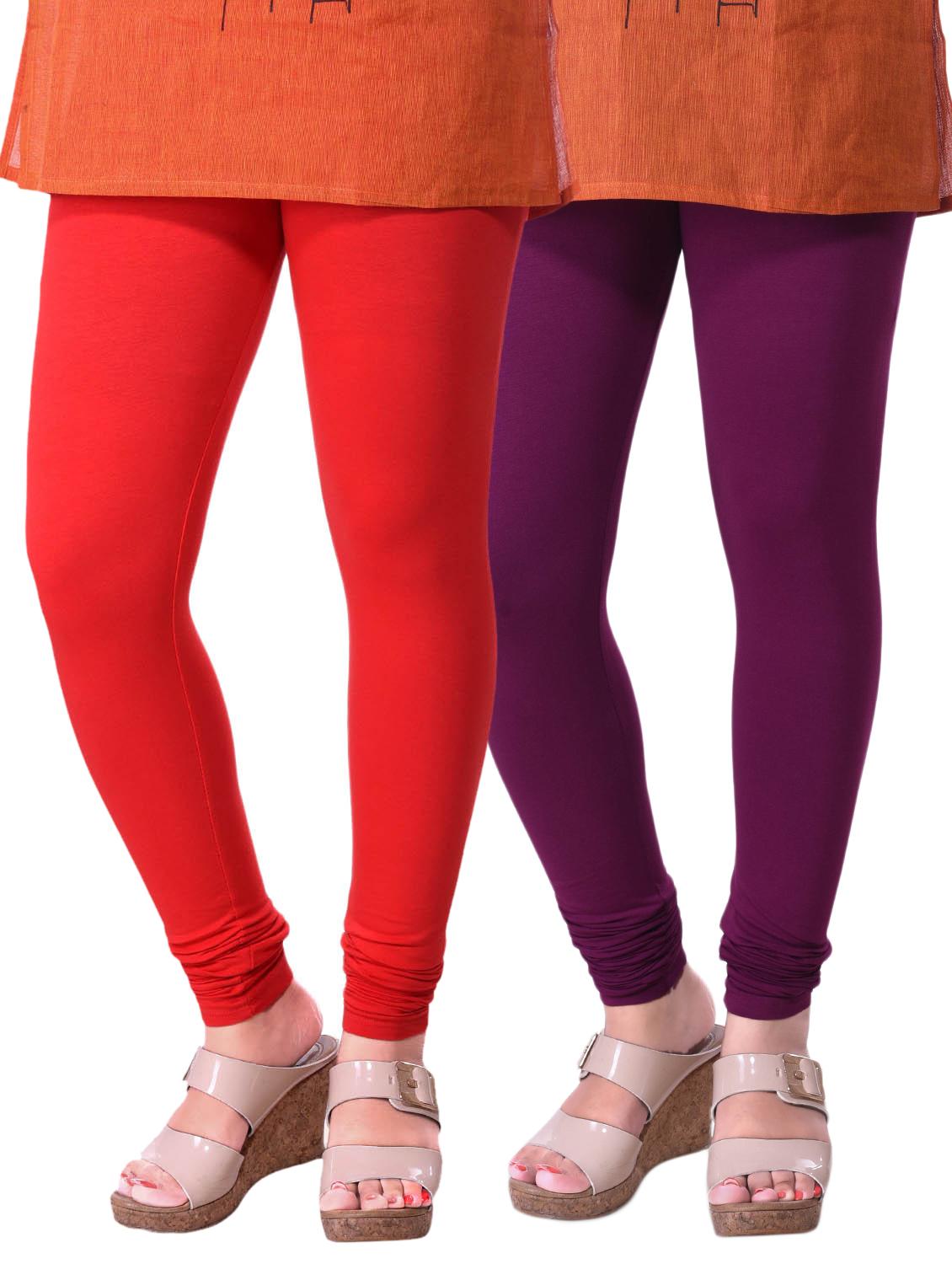 set of 2 multicolored cotton legging - 15240781 - Zoom Image - 1