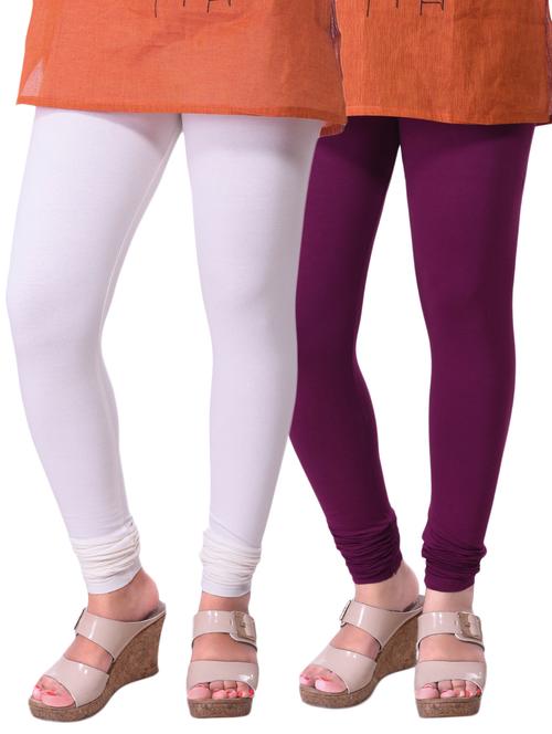 set of 2 multicolored cotton legging - 15240782 - Standard Image - 1
