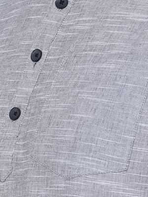 blue cotton short kurta - 15240850 - Standard Image - 4