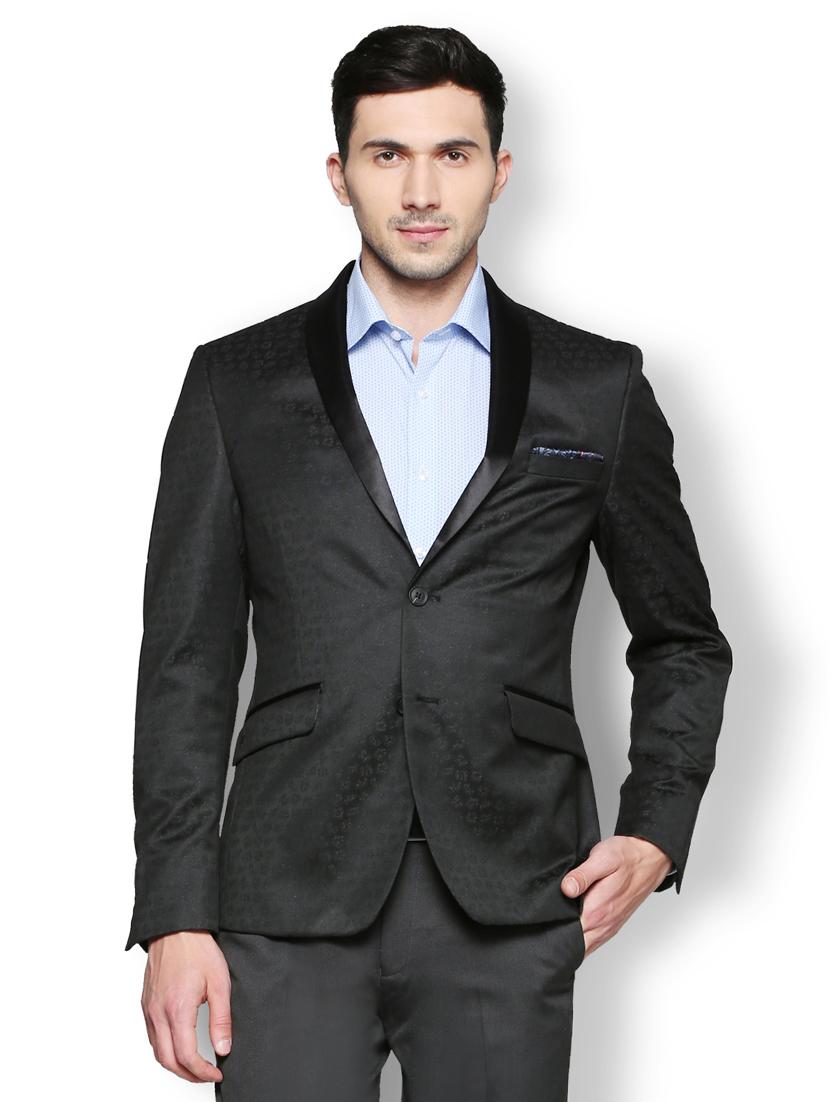 black polyester casual blazer - 15241967 - Zoom Image - 1