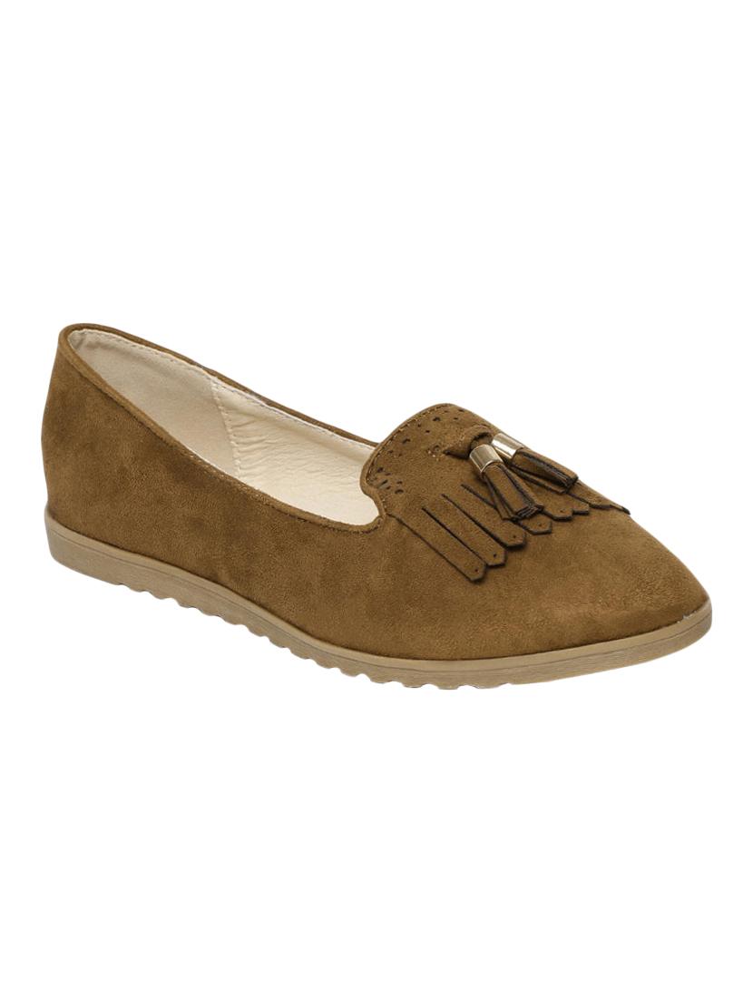 tan suede slip on loafers - 15242133 - Zoom Image - 1