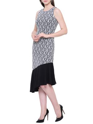 floral lace asymmetric dress - 15242197 - Standard Image - 2