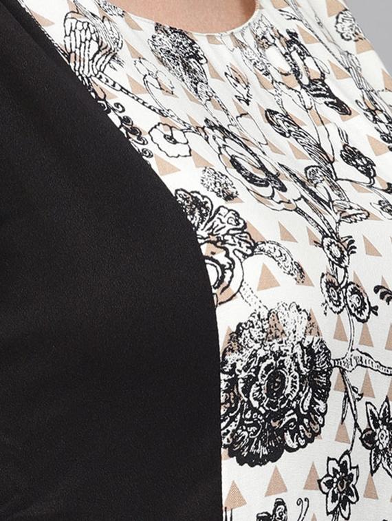 black cotton straight kurta - 15242639 - Zoom Image - 4