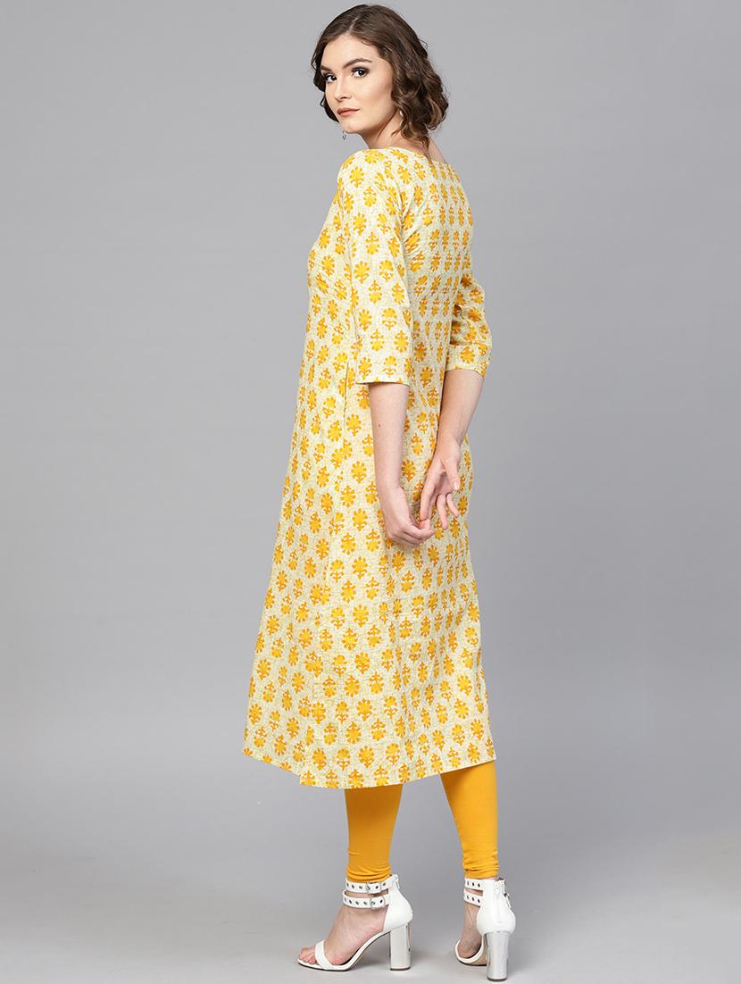 printed straight kurta - 15242641 - Zoom Image - 4