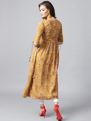 printed flared kurta - 15242663 - Standard Image - 4
