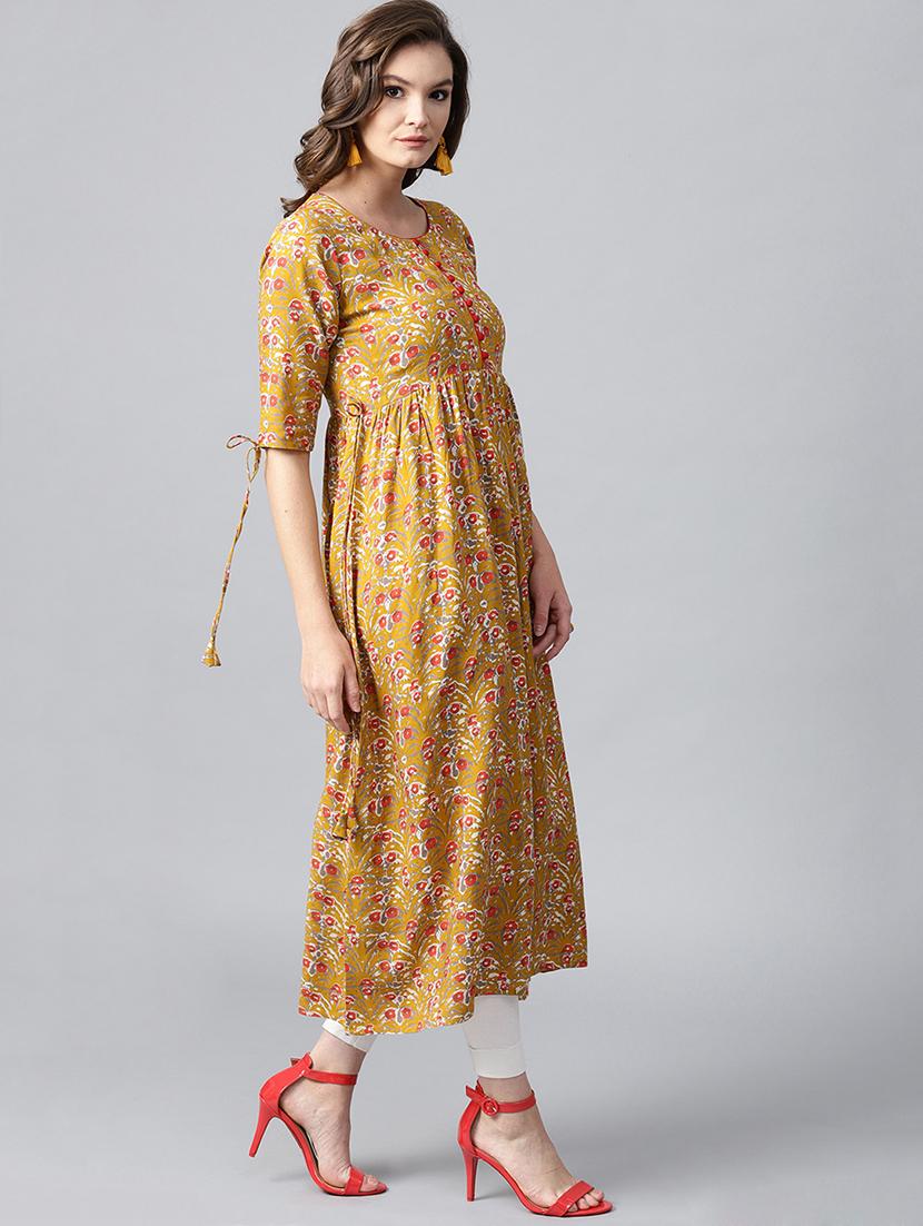 printed flared kurta - 15242663 - Zoom Image - 2