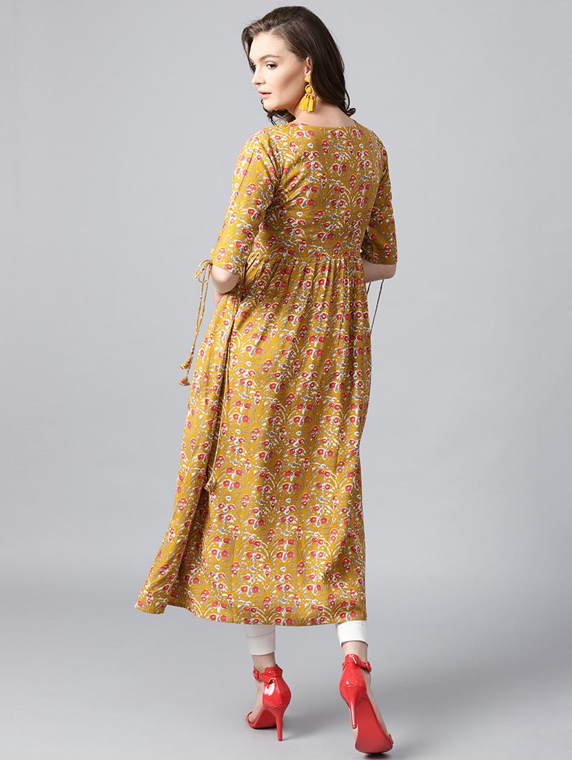 printed flared kurta - 15242663 - Zoom Image - 4