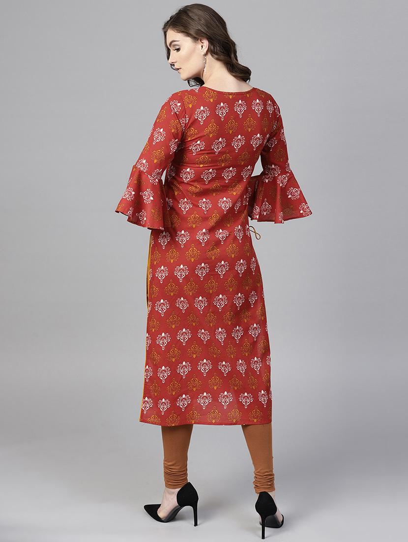 printed straight kurta - 15242669 - Zoom Image - 3