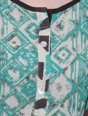 blue cotton a-line kurta - 15242938 - Standard Image - 4