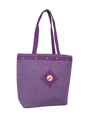 purple jute regular handbag - 15243257 - Standard Image - 4