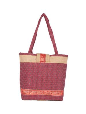 pink jute regular handbag - 15243274 - Standard Image - 2