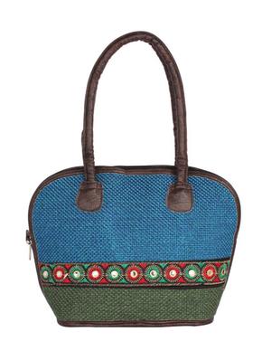 blue jute regular handbag - 15243291 - Standard Image - 2