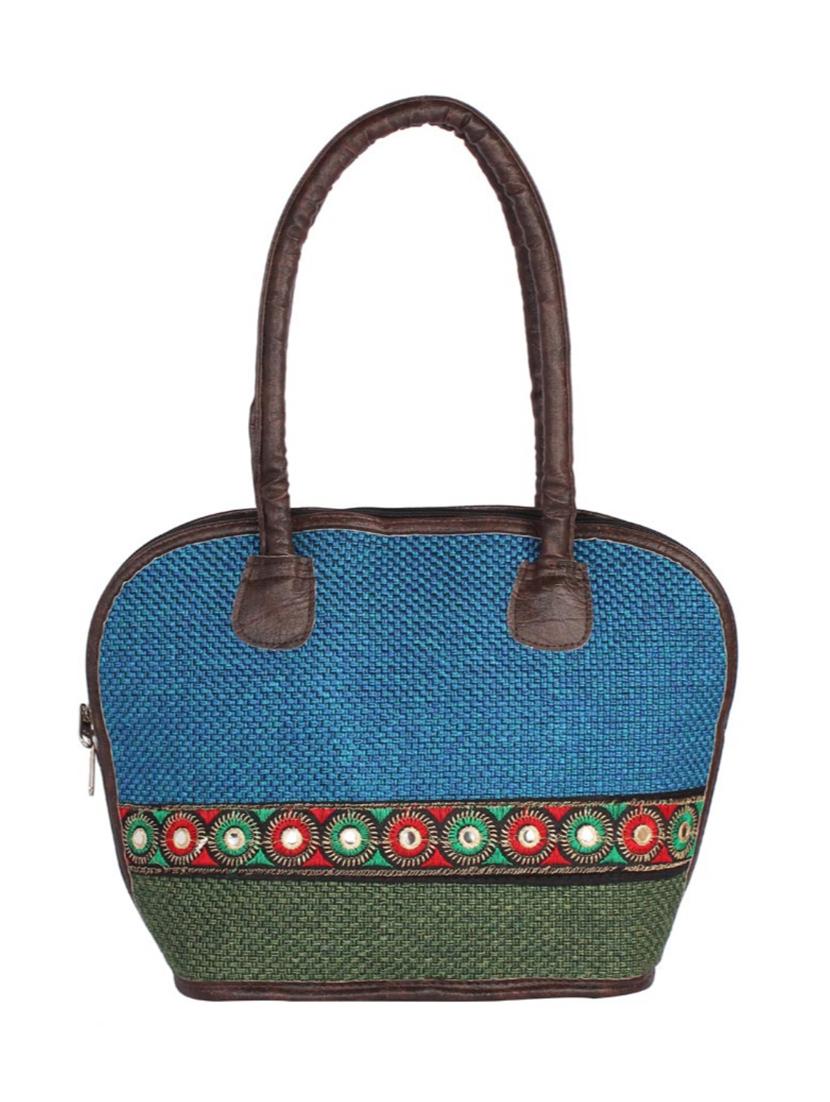 blue jute regular handbag - 15243291 - Zoom Image - 2