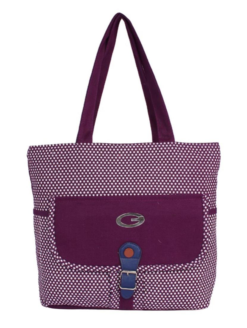 purple cotton polyester blend regular handbag - 15243293 - Zoom Image - 1