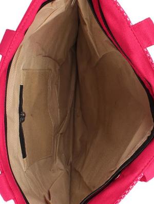 pink cotton polyester blend regular handbag - 15243296 - Standard Image - 3