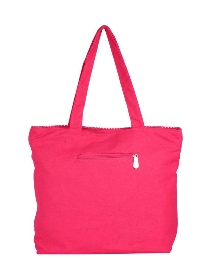pink cotton polyester blend regular handbag - 15243296 - Zoom Image - 2