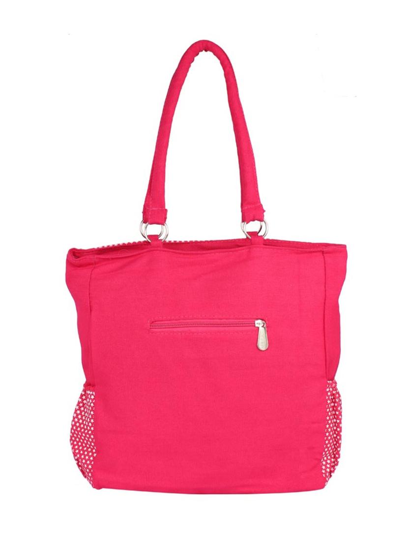 pink cotton polyester blend regular handbag - 15243303 - Zoom Image - 2