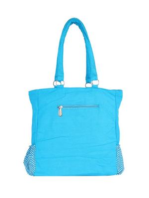 blue cotton polyester blend regular handbag - 15243305 - Standard Image - 2