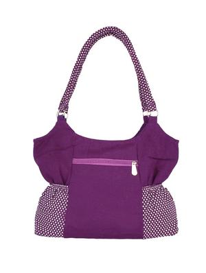 purple cotton polyester blend regular handbag - 15243323 - Standard Image - 2