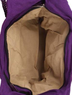 purple cotton polyester blend regular handbag - 15243323 - Standard Image - 3