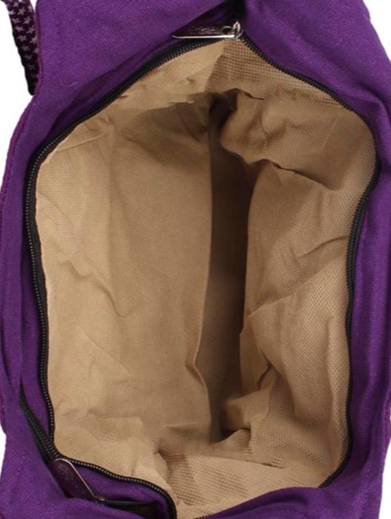 purple cotton polyester blend regular handbag - 15243323 - Zoom Image - 3