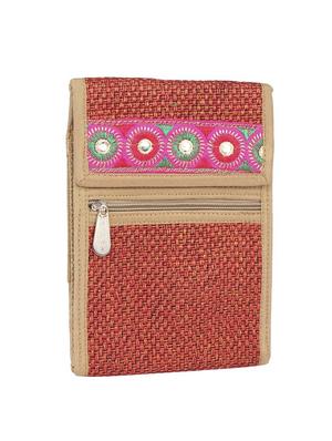 red jute regular sling bag - 15243356 - Standard Image - 4